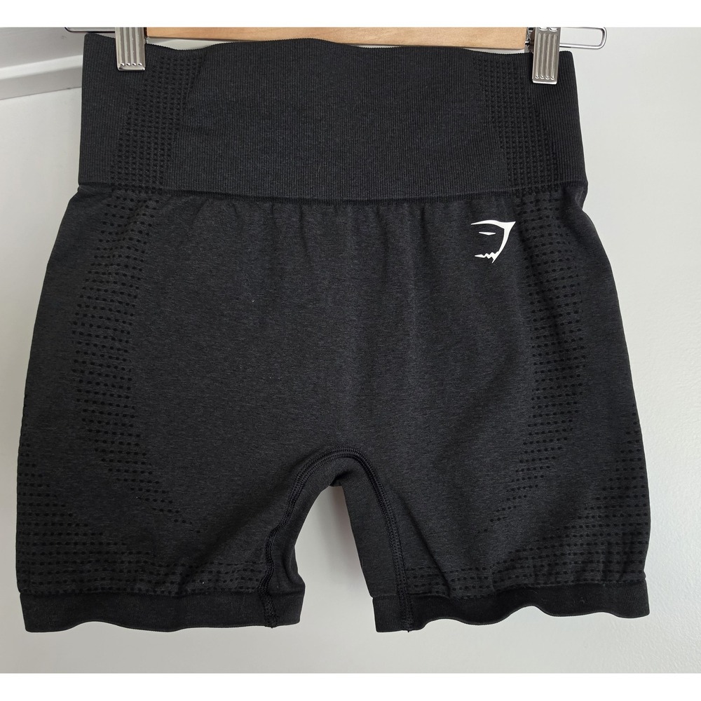 Gymshark Women's Black Athletic Shorts 24W Solid Activewear Athleisure